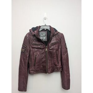 E5 Affliction Limited Edition AC Motor Club Ladies Leather Jacket hand numbered